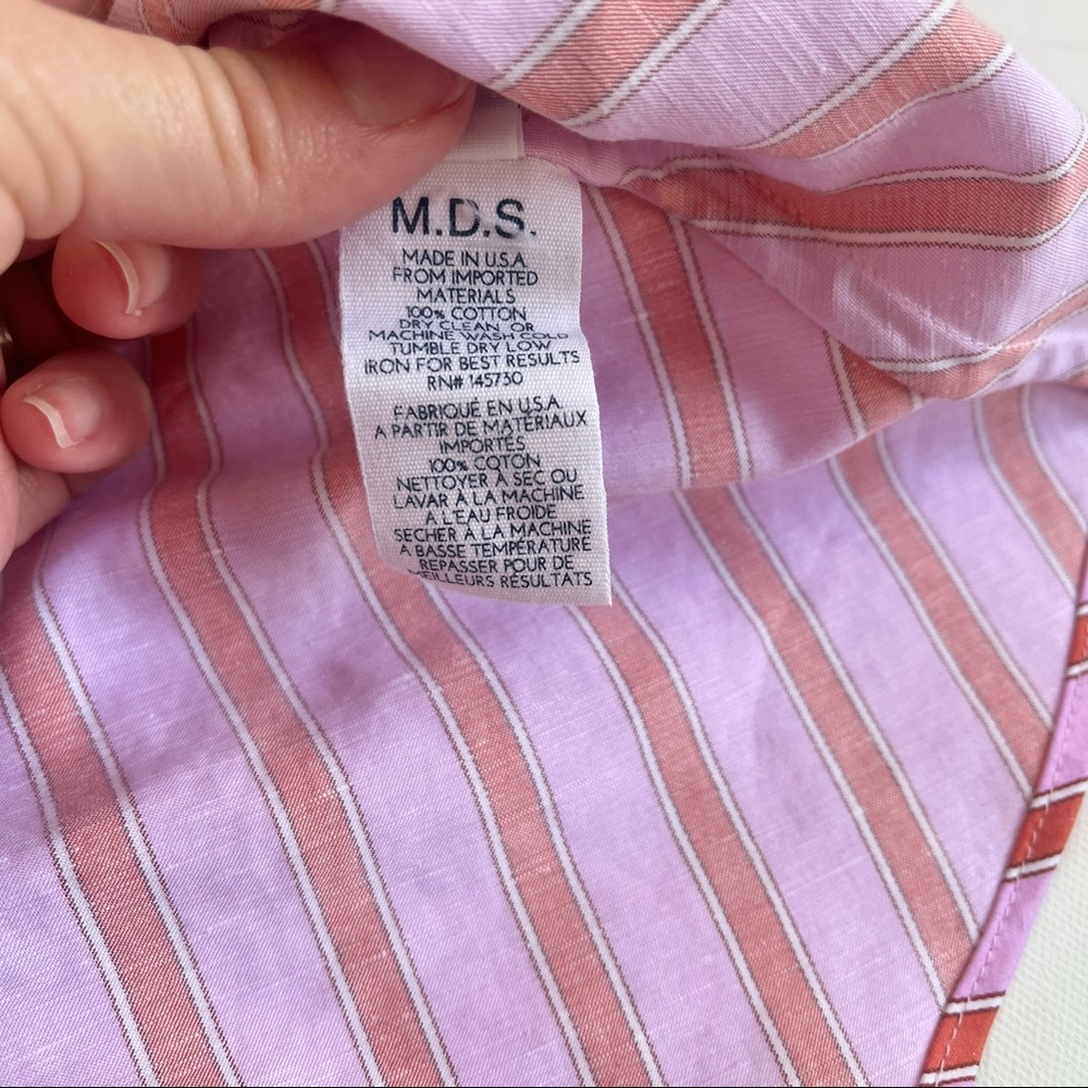 MDS Stripes Pink/Orange Ruffle Tank - Picture 7 of 7